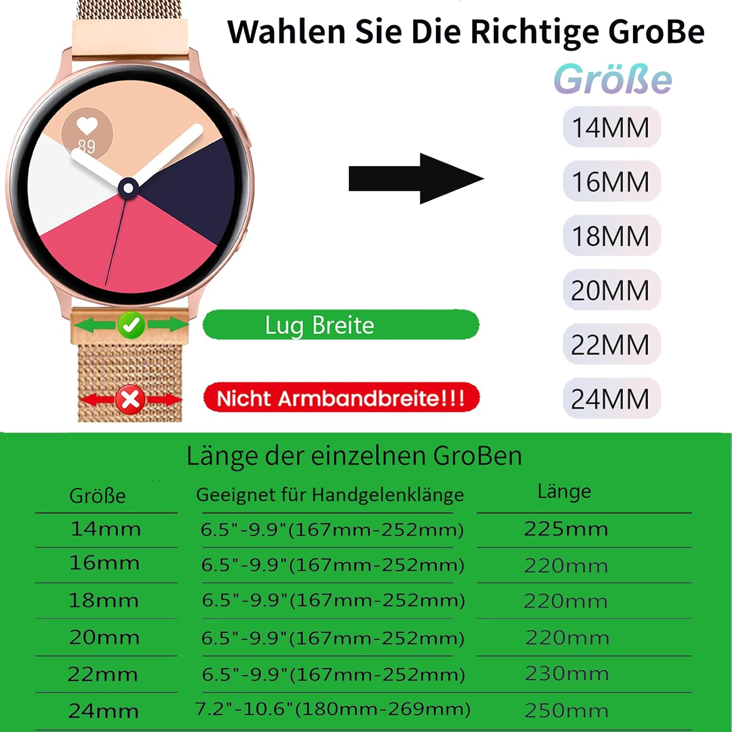 Edelstahl Mesh Uhrenarmband Metall Ersatz Armband Magnetverschluss Smartwatch Schnellverschluss Watch Uhren Ersatzband Für Damen Herren