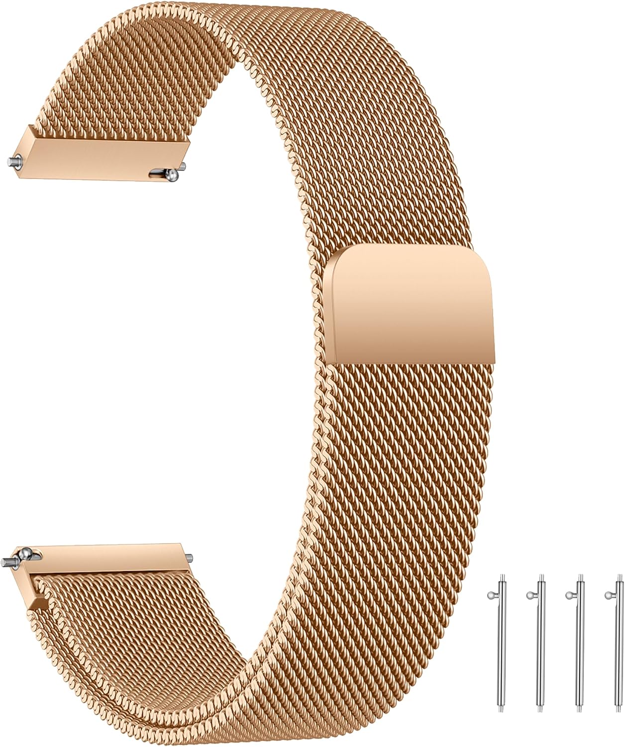 Edelstahl Mesh Uhrenarmband Metall Ersatz Armband Magnetverschluss Smartwatch Schnellverschluss Watch Uhren Ersatzband Für Damen Herren