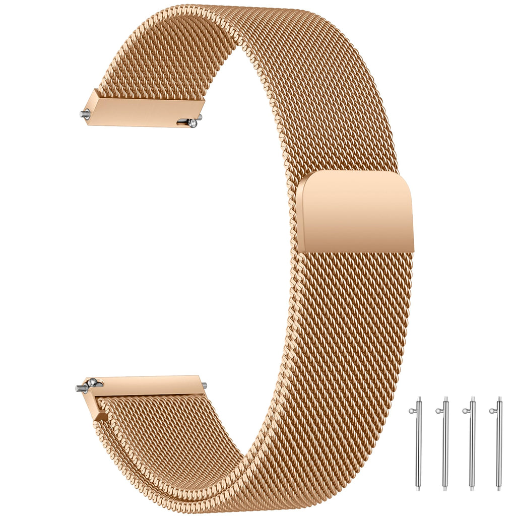 Edelstahl Mesh Uhrenarmband Metall Ersatz Armband Magnetverschluss Smartwatch Schnellverschluss Watch Uhren Ersatzband Für Damen Herren