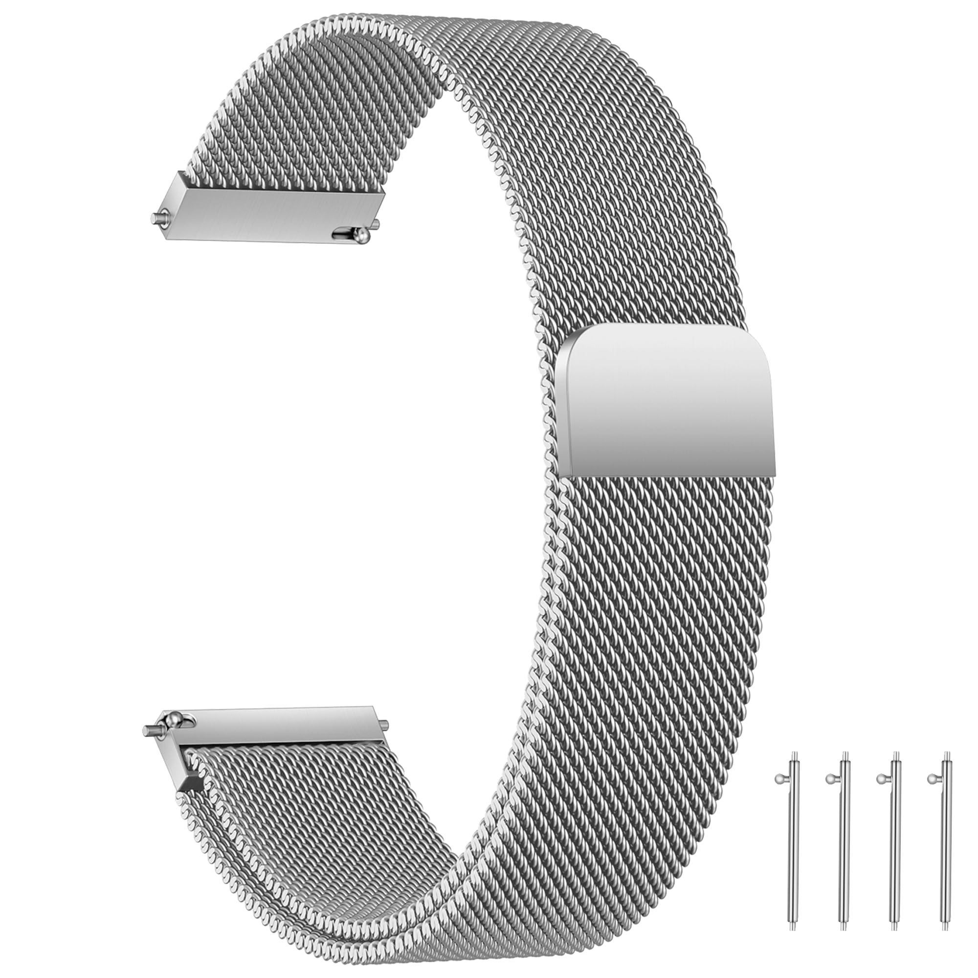 Edelstahl Mesh Uhrenarmband Metall Ersatz Armband Magnetverschluss Smartwatch Schnellverschluss Watch Uhren Ersatzband Für Damen Herren
