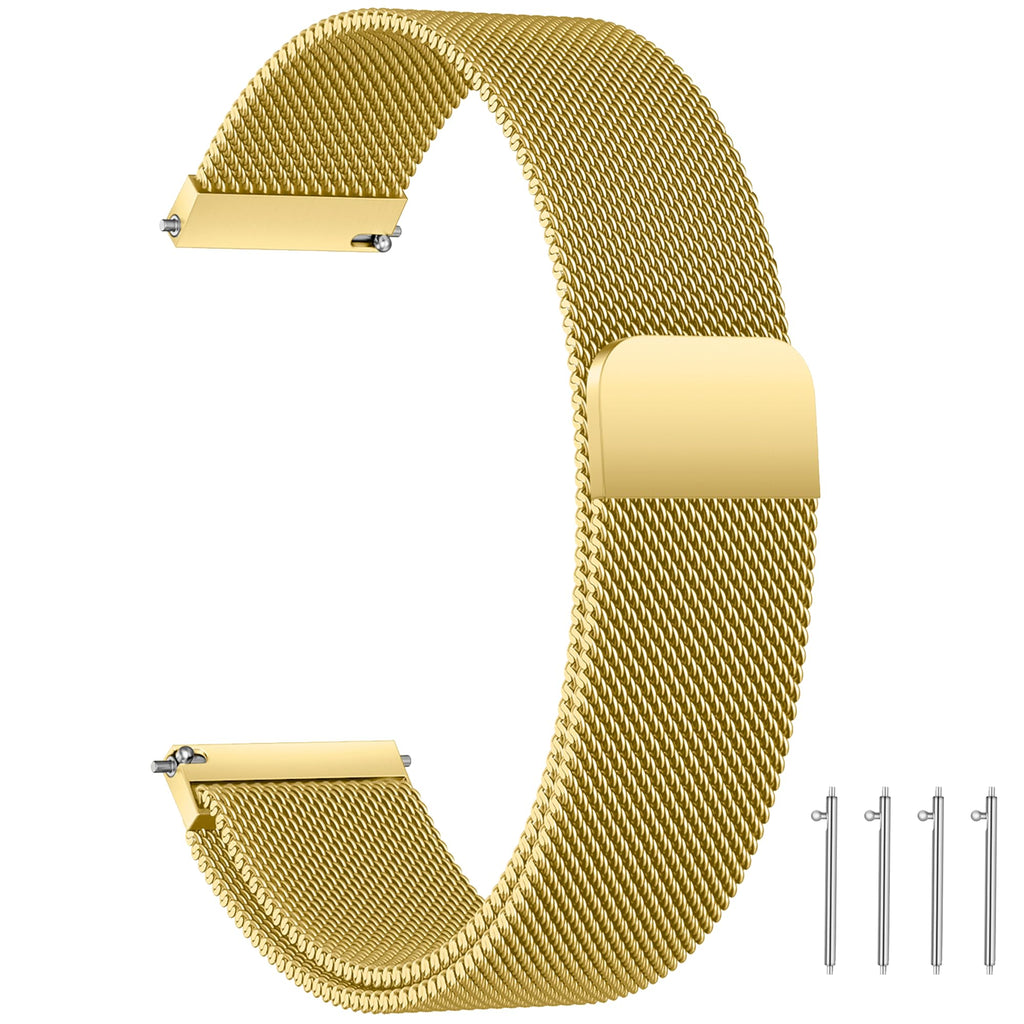 Edelstahl Mesh Uhrenarmband Metall Ersatz Armband Magnetverschluss Smartwatch Schnellverschluss Watch Uhren Ersatzband Für Damen Herren