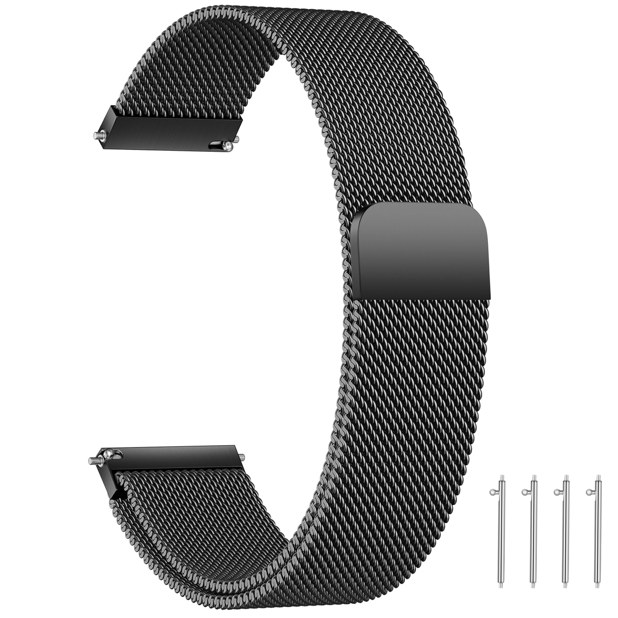 Edelstahl Mesh Uhrenarmband Metall Ersatz Armband Magnetverschluss Smartwatch Schnellverschluss Watch Uhren Ersatzband Für Damen Herren
