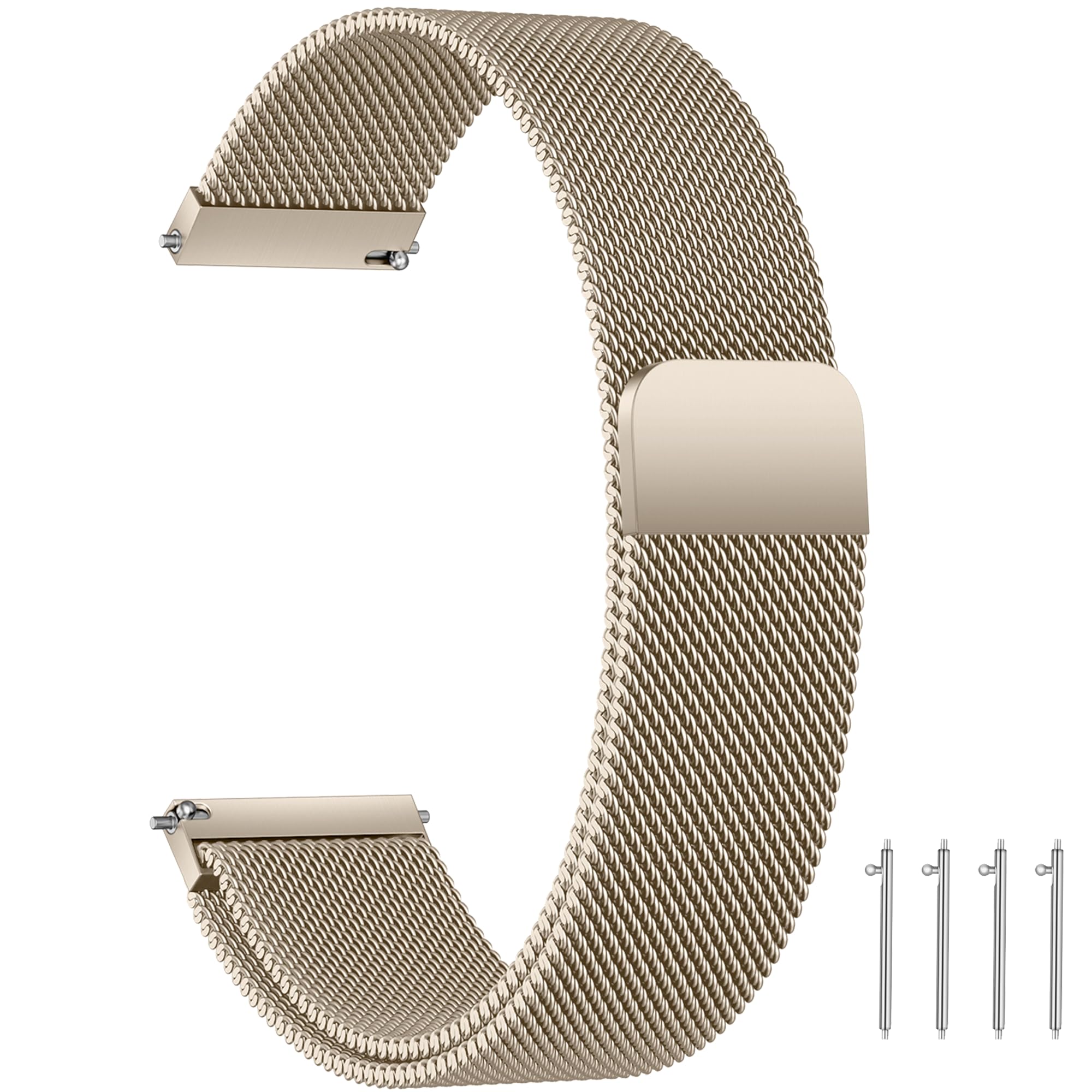 Edelstahl Mesh Uhrenarmband Metall Ersatz Armband Magnetverschluss Smartwatch Schnellverschluss Watch Uhren Ersatzband Für Damen Herren