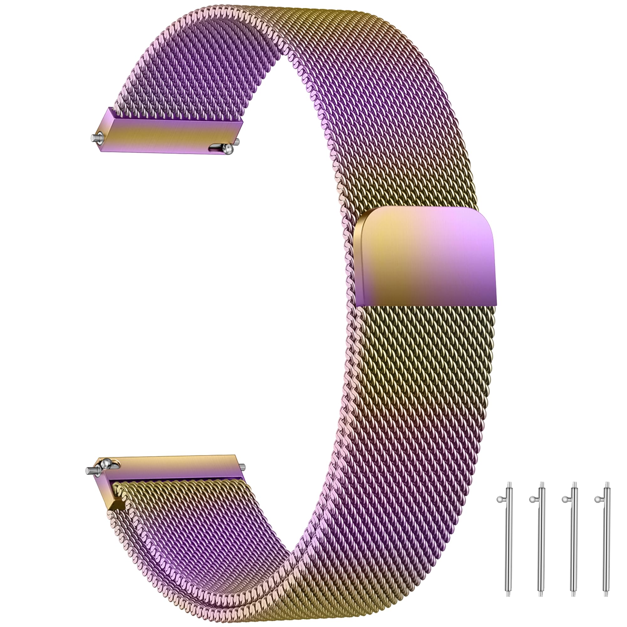 Edelstahl Mesh Uhrenarmband Metall Ersatz Armband Magnetverschluss Smartwatch Schnellverschluss Watch Uhren Ersatzband Für Damen Herren
