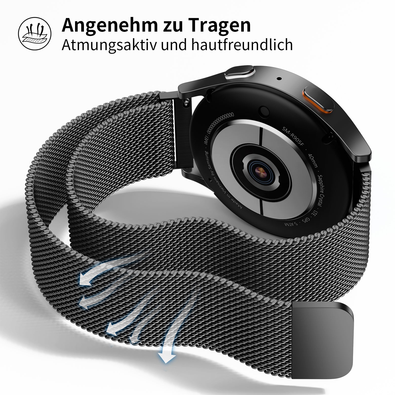 Edelstahl Mesh Uhrenarmband Metall Ersatz Armband Magnetverschluss Smartwatch Schnellverschluss Watch Uhren Ersatzband Für Damen Herren